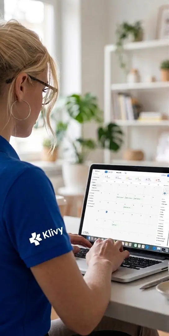 Profissional de saúde utilizando o Klivy